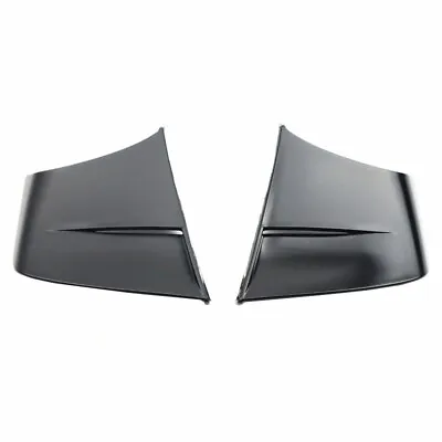 2Pcs Sticker Winglet Aerodynamic Spoiler Wing Trim Glossy Black Motorcycle Parts • £17.87