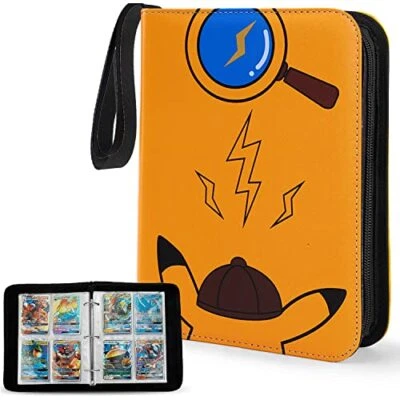 $18.59 • Buy Trading Card Binder For Pokemon Cards Case 4-Pocket With 50 Removable Trading...