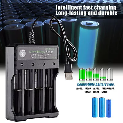 Battery Charger 3.7v Li-Ion Rechargeable Batteries Lithium For Flashlight Lot US • $29.99