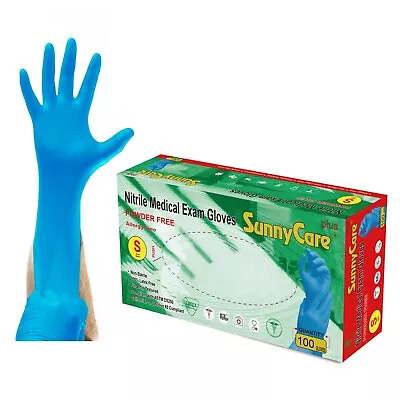 100 SunnyCare 5.0 Mil Nitrile Exam Gloves Chemo-Rated (Non Vinyl Latex) Size: S • $9