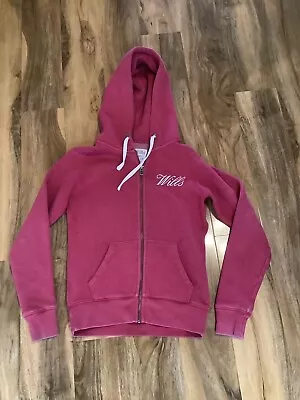 Jack Wills Size 8 Cerise Pink Zip Through Hoodie  • £2.55