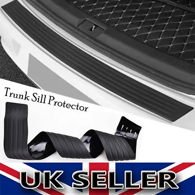 £7.69 • Buy UK Car Rear Boot Trunk Bumper Protector Guard Trim Cover Chrome Sill Lip Rubber