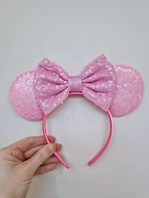 Disney Pink Ears Headband -  Minnie Mickey Mouse - Bow • £9.59