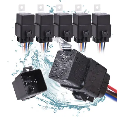 £17.85 • Buy MICTUNING 5x 12V 30/40Amp Automotive Wire Harness Relay Socket SPDT Relay Set UK