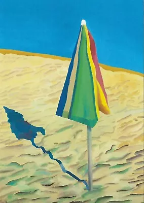 POSTCARD David Hockney  Beach Umbrella  1971 The Fitzwilliam Museum MINT Unused • $7.99