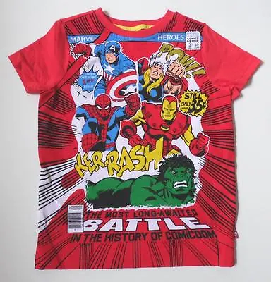 SPIDERMAN MARVEL COMIC HEROES T.SHIRT RED (2 YRS) Ex STORE • £3.50