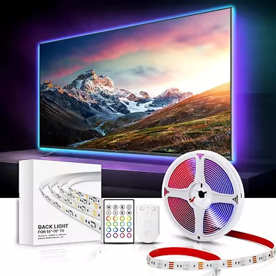 LED Strip TV Back Lights 5050 RGB 55 Inch-70inch 24-key Remote Control USB • $11.99