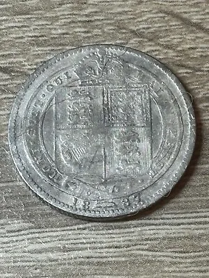 Victoria Shilling 1887 0.925 Silver Jubilee Head • £4.25