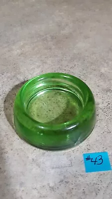 #43-Uranium Vaseline Green Depression Glass Furniture Coaster • $15