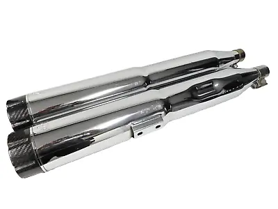 Vance & Hines HARLEY DAVIDSON Hi-Output CARBON Slip-Ons Muffler TOURING Exhaust • $250