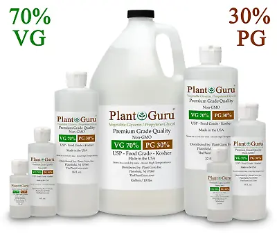 70/30 Vg Pg Blend Vegetable Glycerin & Propylene Glycol Usp Kosher Food Grade • $57.95