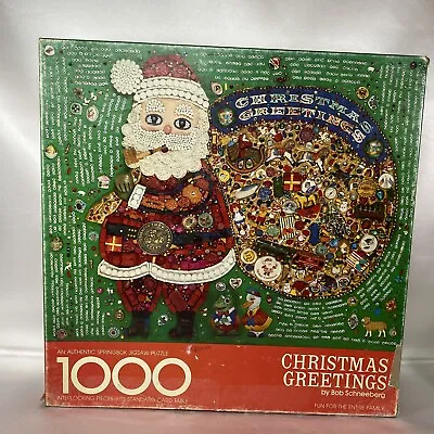 Vintage Springbok Christmas Greetings By Bob Schneeberg 1977 Mosaic Puzzle • $75