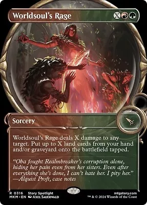 Showcase WORLDSOUL'S RAGE (#316) Mtg NM-M Murders At Karlov Manor Rare • $2.69