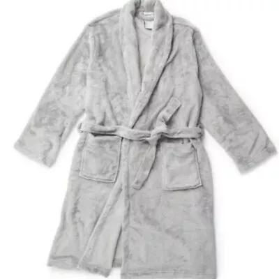 Isotoner Men’s Plush Bathrobe Gray OS NWOT • $30