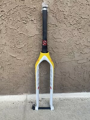 New Niner Bikes Yellow & White Tapered Carbon Fiber Mountain Bike Fork 15 X 100 • $699.99