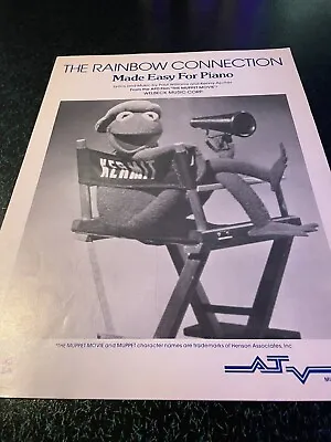 The Rainbow Connection Muppets Kermit Vintage Classic Pop Sheet Music Easy Piano • $8.49