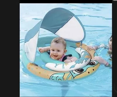Baby Swimming Float Baby Float Baby Swimming Ring With Adjustable Sunshade • £6