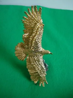 Golden Eagle Ornament Made Of Heavy Cast Metal With Gilded Finish Amazing Detail • £17.99