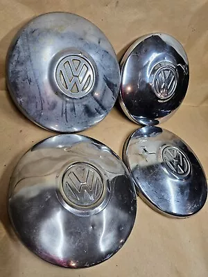 VW Wheel Covers Aircooled Type 3 Squareback Vintage Hub Caps OEM Chrome • $59