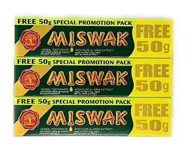 Dabur Miswak Toothpaste 120g + 50g FREE | Meswak | Sewak | Pack Of 3 • £13.49