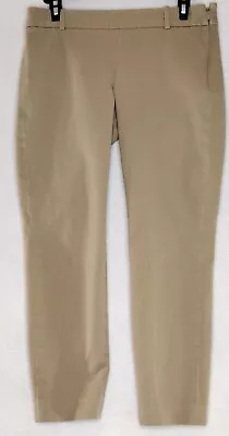 J Crew Adult Women's Size 2 Solid Tan Minnie Skinny Leg Side Zip Dress Pants • $20.99