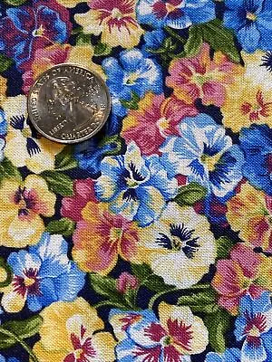 Summer Garden Cotton Fabric 1 Yd Pansy • $6