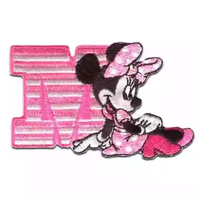 Disney Iron-On Patch: Initial M For Minnie Mouse Sitting New Free Shipping • $6