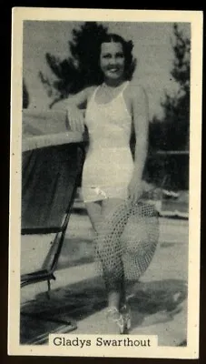 Tobacco Card Murray Sons BATHING BELLES 1939 Gladys Swarthout #4 • £2