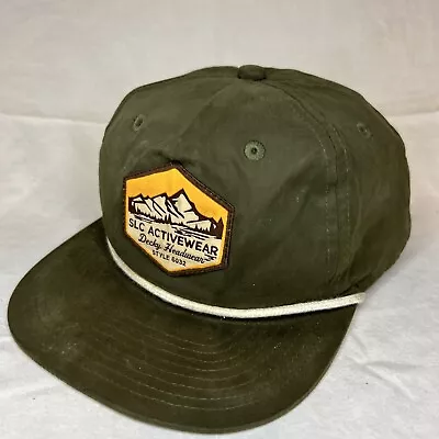Decky Headwear SLC Activewear Military Green 5 Panel SnapBack Baseball Cap Hat • $12.95