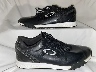 Oakley Soft Spike Golf Shoes Black Leather Mens Size 10 EUC! • $44.95