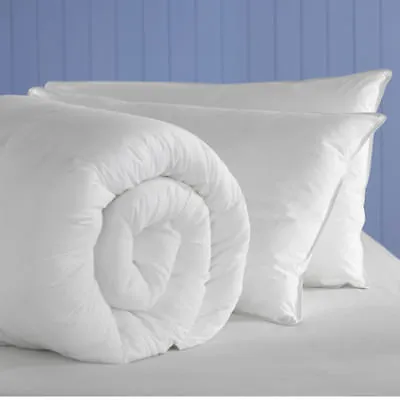 Anti-allergy Soft Microfibre Duvet Quilt + Pair Of Pillows (all Sizes & Togs) • £17.29
