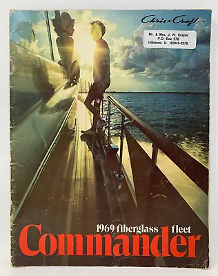 Chris Craft 1969 Fiberglass Fleet Commander Vintage Boat Brochure/Catalog RARE • $14.99