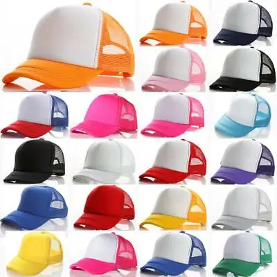 £6.35 • Buy Boys Girls Baseball Cap Mesh Breathable Summer Hat Snapback Adjustable Children