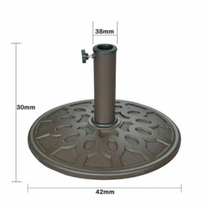 £17.99 • Buy 2.7M Round Garden Parasol Sun Shade Patio Outdoor Umbrella With Crank Tilt Base