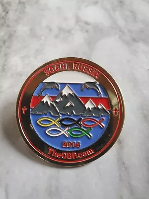 2014 Sochi Russia Good News Games Pin 1.5  Gold Finish • $6.99