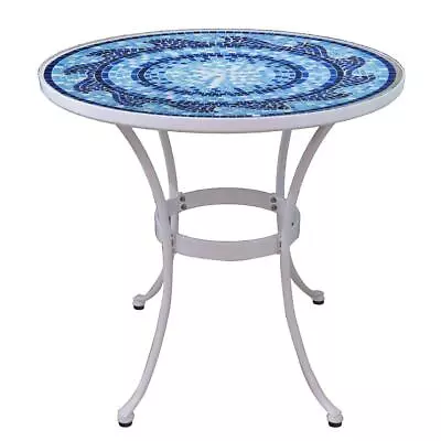 StyleWell Outdoor Patio Bistro Table 28  Coastal Glass Mosaic Outdoor Furniture • $157.28