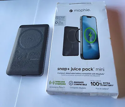 Unused Black Mophie Snap+ Juice Pack Mini 5000 MAh Power Bank ONLY In Retail Pk • $15.99