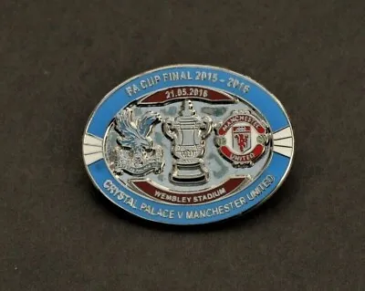 £3.29 • Buy Crystal Palace & Manchester United - 2016 Fa Cup Final Pin Badge 