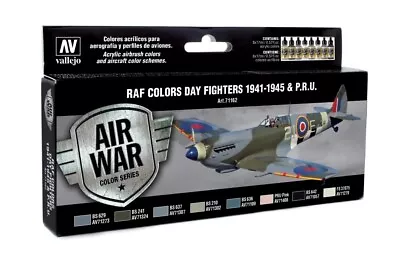 VAL71162 - AV Vallejo Model Air Set - WWII RAF Day Fighters (x8) • £16.79