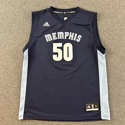 Memphis Grizzlies Basketball Jersey Mens XL Blue Adidas Zach Randolph RARE #4864 • $65