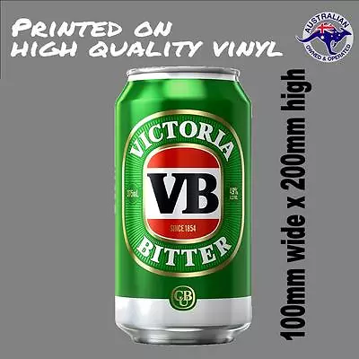 VB Can BEER 4x4 Mancave (100mm) Esky Fridge BOAT CAR Decal STICKER • $5.95