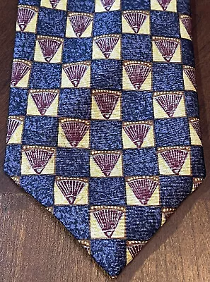 St Michael Mark & Spencer Blue Black 100% Silk Men’s Neck Tie Made In Uk • $19.99