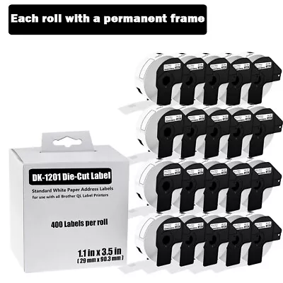 20Rolls DK-1201 29mmx90mm Address Labels For Brother QL-580N QL-570VM Sort/Mark  • $89.99