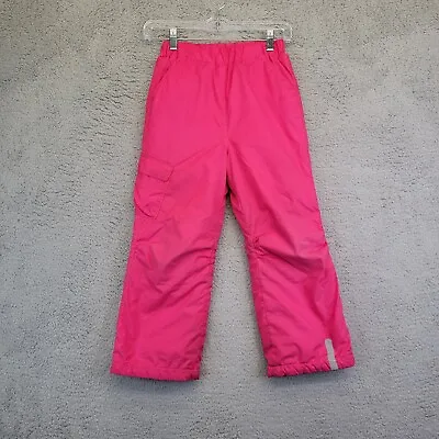 Hanna Andersson Snow Pants Girls Size 120 US 6-7 Pink Cargo Pocket Ski Snowboard • $14.09