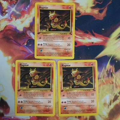 $1.50 • Buy Pokémon TCG Magmar Fossil 39 Regular 1st Edition Uncommon X3