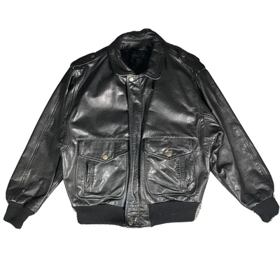 £99.89 • Buy Vintage Leather B-52 Style Bomber Jacket With Removable Sheerling Lining