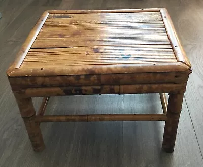 Vintage Chinese Bamboo Made Bench Stool Ottoman • $19.99