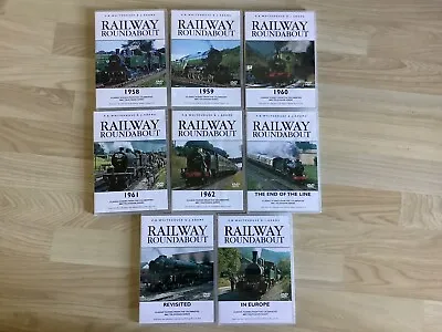 Railway Roundabout 8 X DVDs 1958/59/60/61/62 End Of The Line Revisited Europe • £16.95
