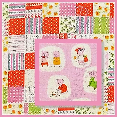 2 FAT QUARTERS Heather Ross Kokka Nursery Versery Set LINEN COTTON • $57.72