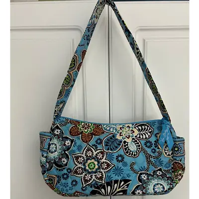 Vera Bradley Small Shoulder Bag Purse Light Blue Floral  Bali In Blue  NWOT • $25